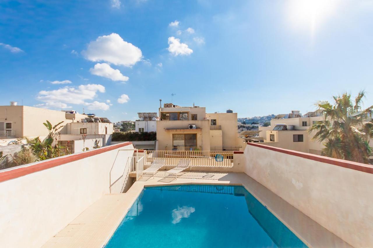 Pool And Sea Merill Apartments - Happy Rentals Mellieha Ngoại thất bức ảnh